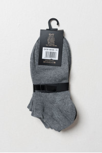 SUPER Q&Y plain ankle socks three-pack