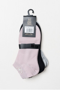SUPER Q&Y ankle socks with bows three-pack