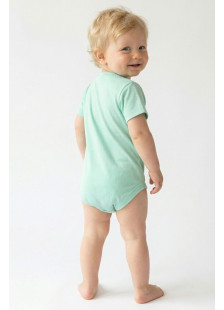 TRAX baby boys’ turquoise dinosaur print summer romper