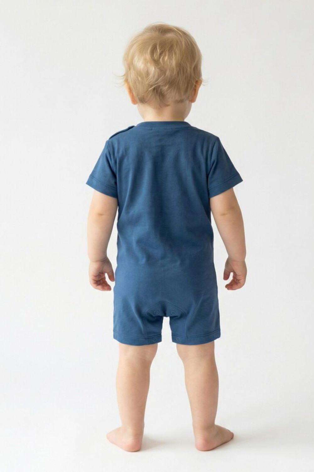 TRAX baby boys’ royal blue zebra print summer romper