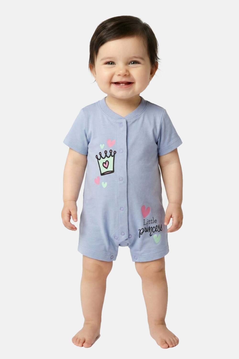 TRAX baby girls’ lilac Little Princess print summer romper