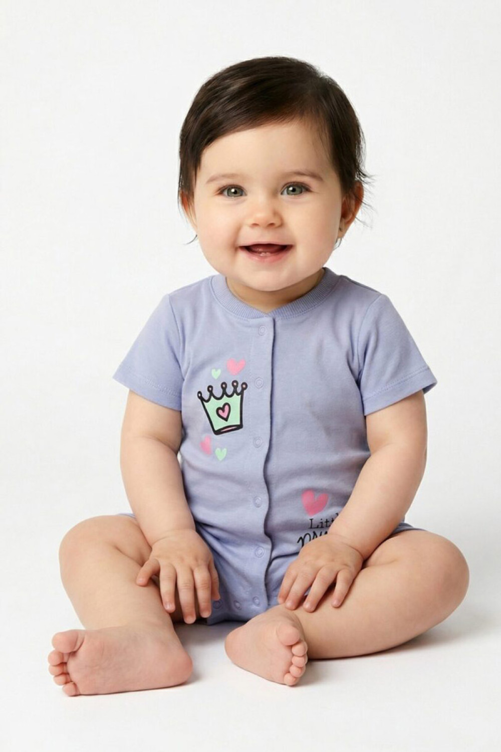 TRAX baby girls’ lilac Little Princess print summer romper