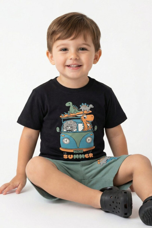 TRAX Boys’ Dinosaur Summer Set 49419 – Charcoal
