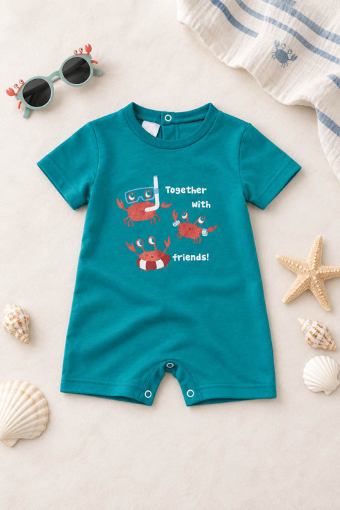Pretty Baby Baby Boys' Crab Romper 32982 Petrol Blue