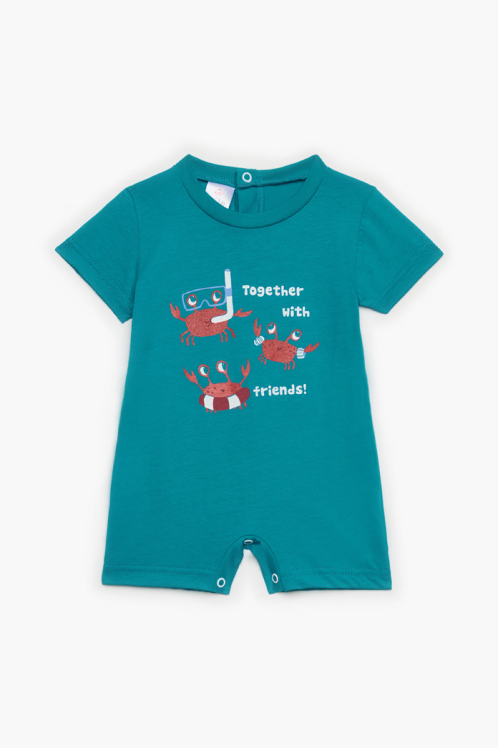 Pretty Baby baby boys' petrol blue romper with crab print