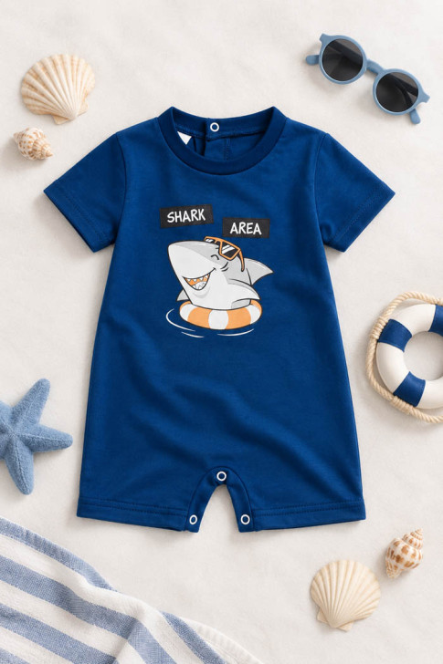 Pretty Baby Baby Boys' Shark Romper 32983 Royal Blue