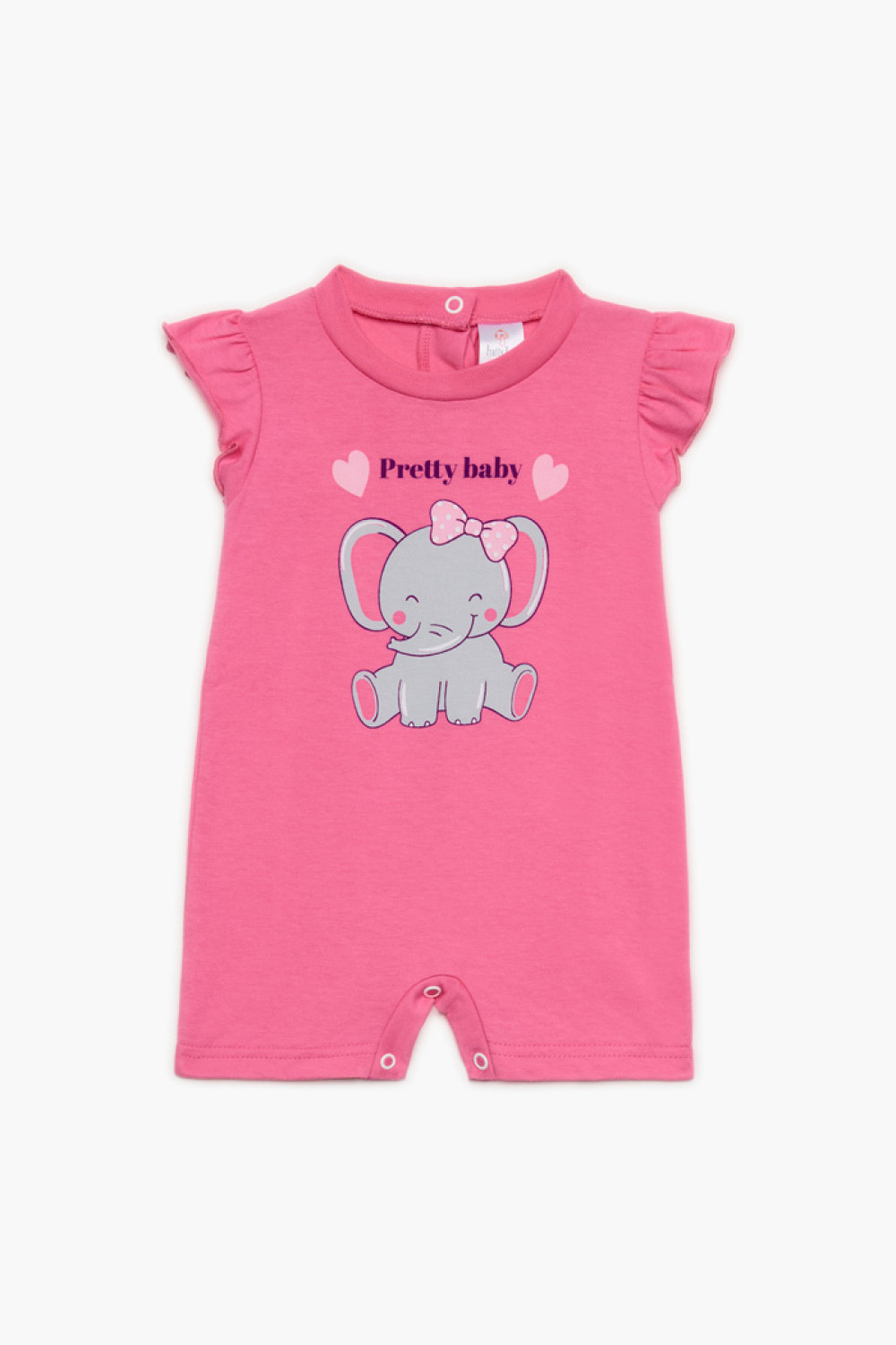 Pretty Baby baby girls' fuchsia romper with elephant print
