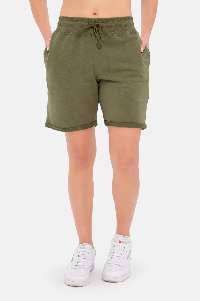 BODY MOVE Women's Bermuda Shorts 1394-KHAKI Khaki