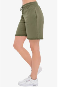 BODY MOVE Damen-Bermudashorts in Khaki