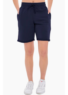 BODY MOVE women's dark blue Bermuda shorts