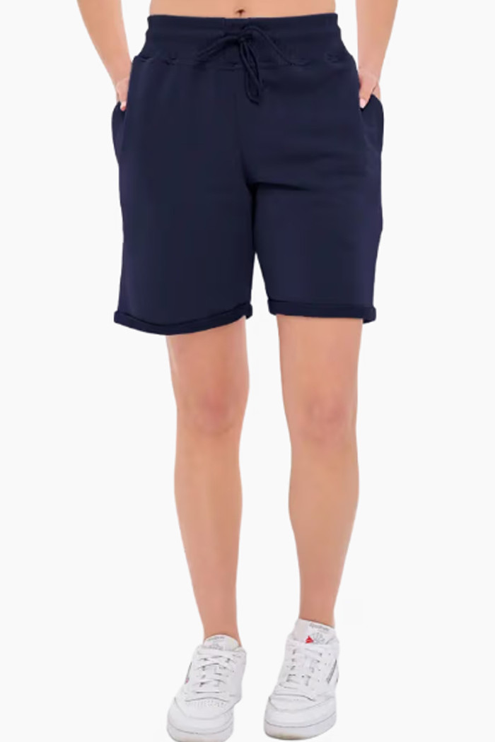 BODY MOVE women's dark blue Bermuda shorts
