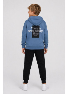 TRAX indigo boys' tracksuit set with hooded jacket and trousers