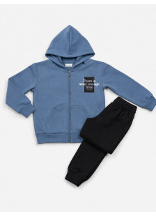 TRAX indigo boys' tracksuit set with hooded jacket and trousers