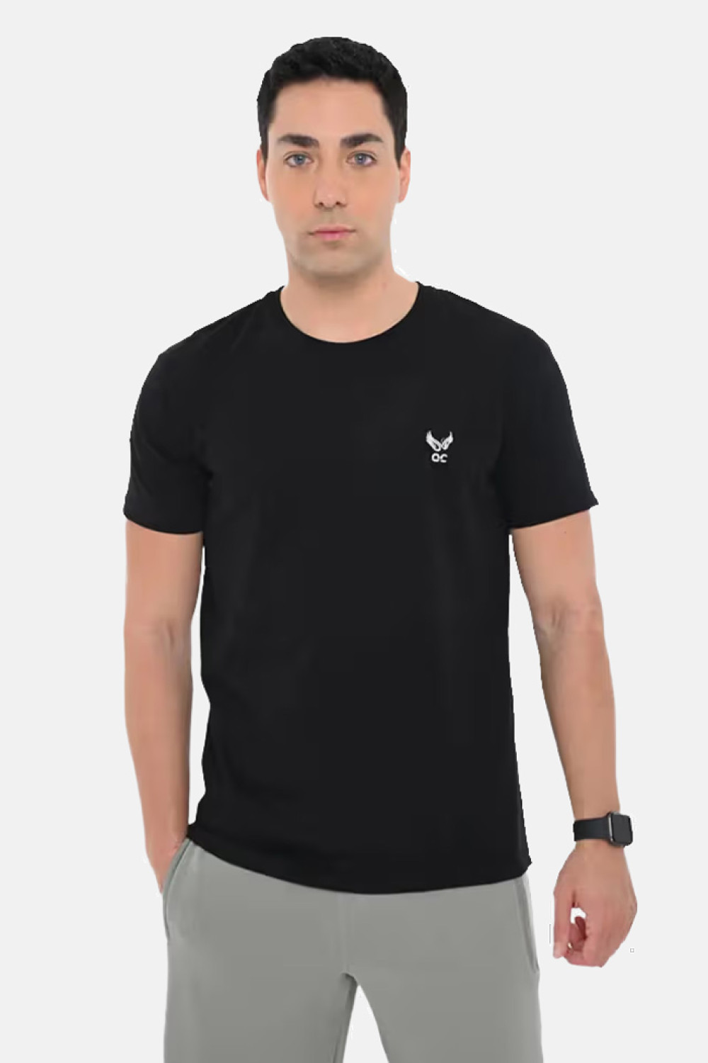 OLYMPIC CHALLENGER men's short-sleeve T-shirt with embroidered chest logo
