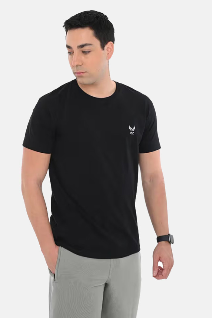 OLYMPIC CHALLENGER men's short-sleeve T-shirt with embroidered chest logo
