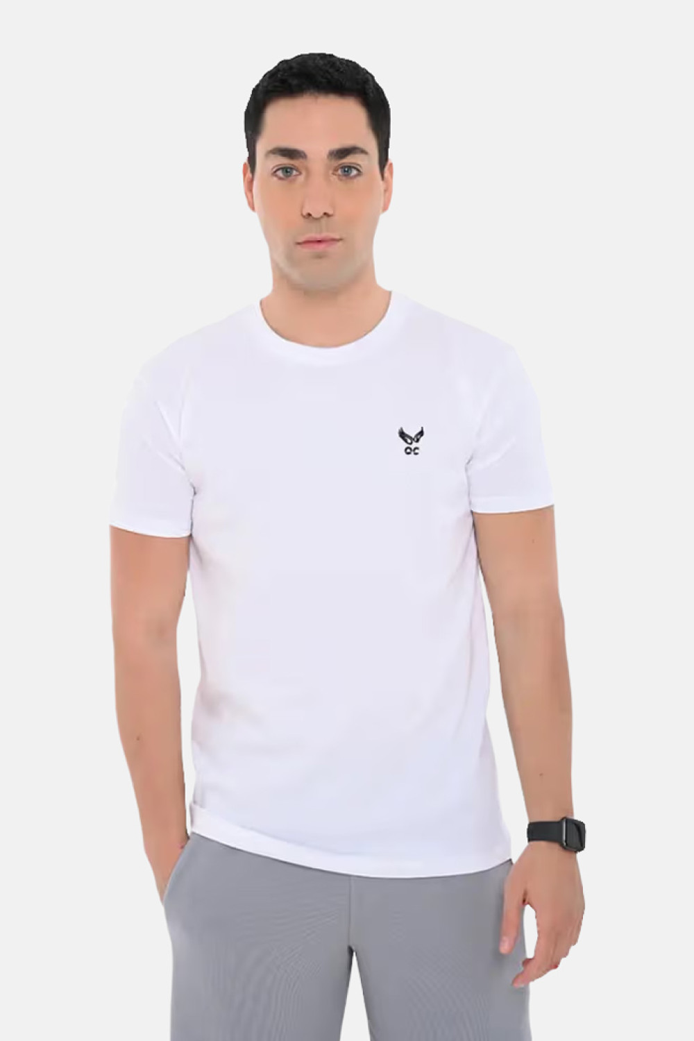 OLYMPIC CHALLENGER men's short-sleeve T-shirt with embroidered chest logo