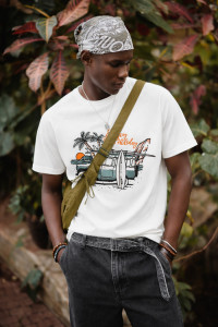 White TRAX ENJOY HOLIDAYS men’s T-shirt