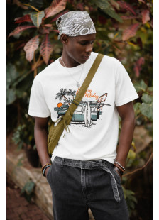 White TRAX ENJOY HOLIDAYS men’s T-shirt