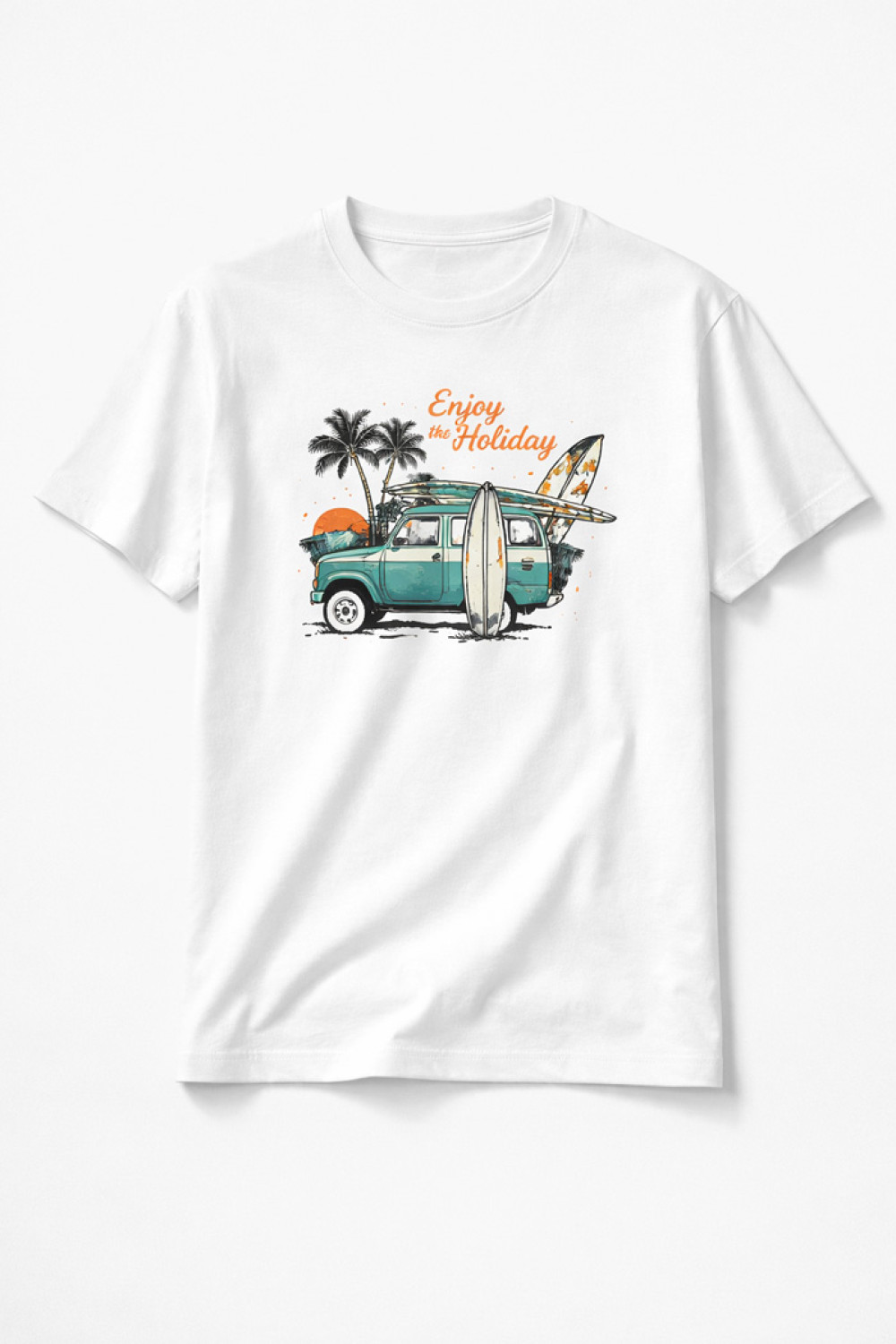 White TRAX ENJOY HOLIDAYS men’s T-shirt