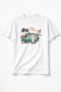 White TRAX ENJOY HOLIDAYS men’s T-shirt