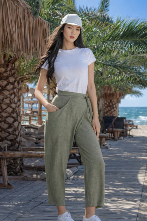 AXON HAREM Unisex Asymmetric Trousers 54-202-4