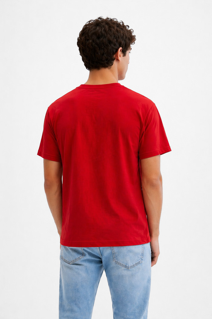 TRX men's red cotton T-shirt with WRC TRAX print