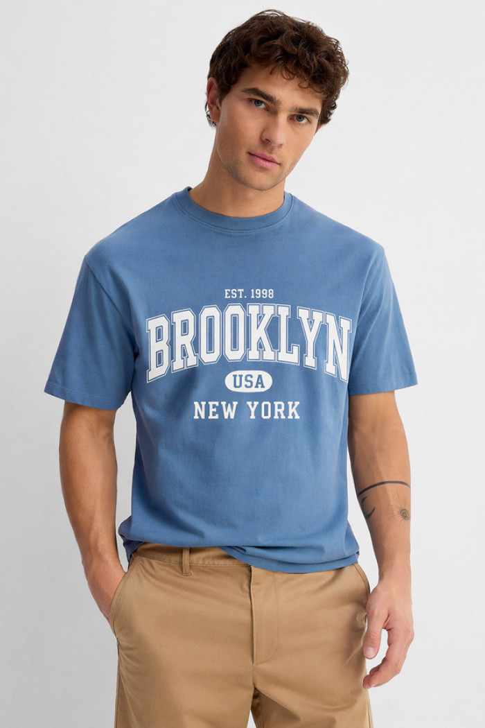 TRX Men's Cotton T-Shirt Brooklyn Indigo - 49508