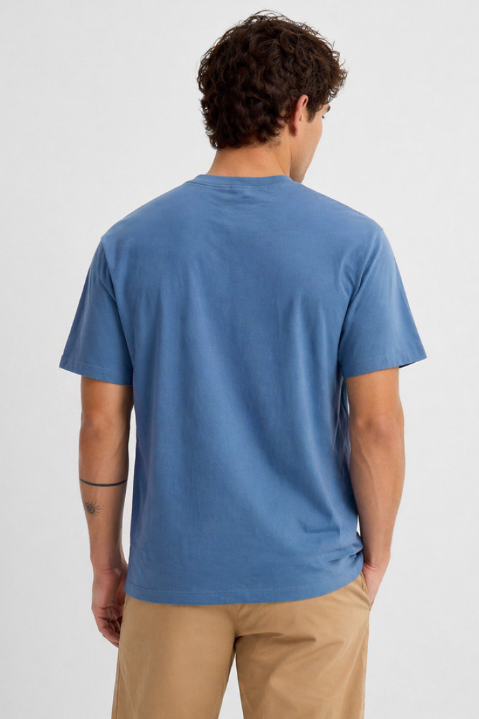 TRX men's indigo cotton T-shirt with Brooklyn print