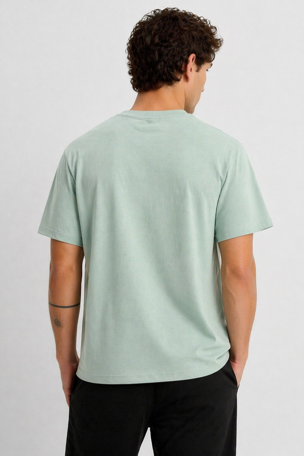 TRX men's mint cotton T-shirt with Positano print