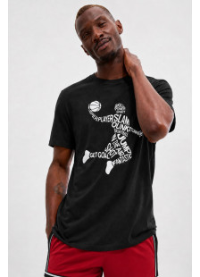 TRX men's black cotton T-shirt with Slum Dunk print