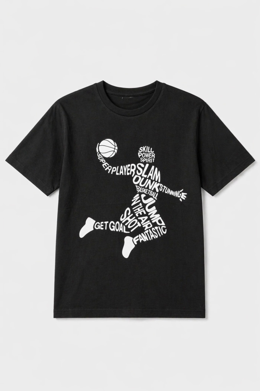 TRX men's black cotton T-shirt with Slum Dunk print