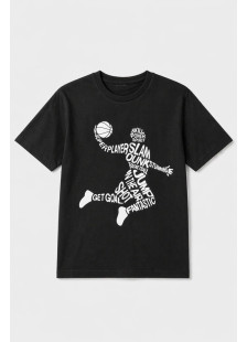 TRX men's black cotton T-shirt with Slum Dunk print