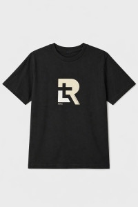 TRX men's black cotton T-shirt with print