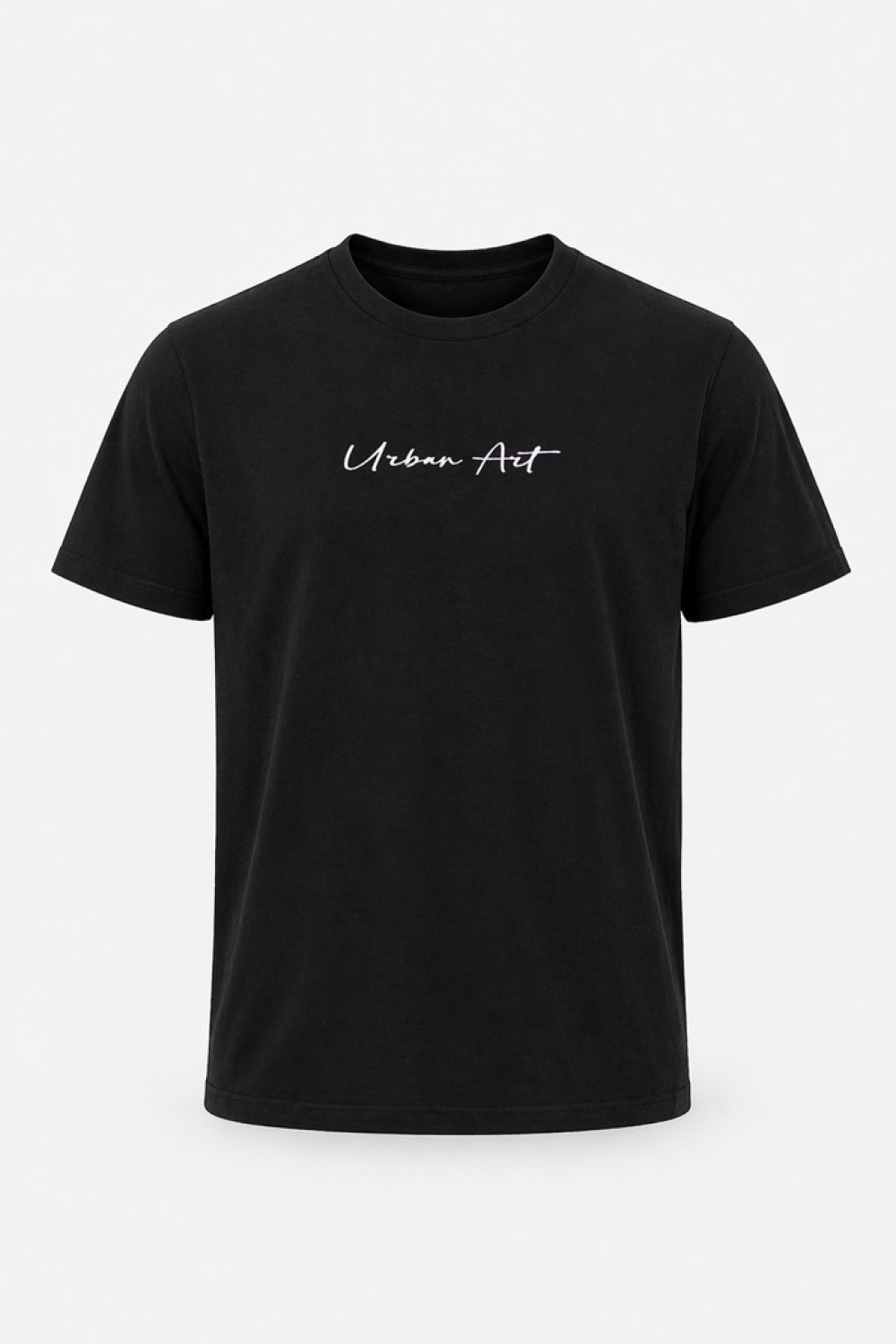 Black Cotton4all URBAN ART men's T-shirt with embroidered chest logo
