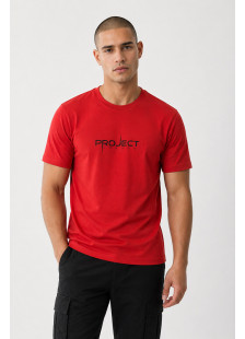 Red Cotton4all Project London men's T-shirt with chest print