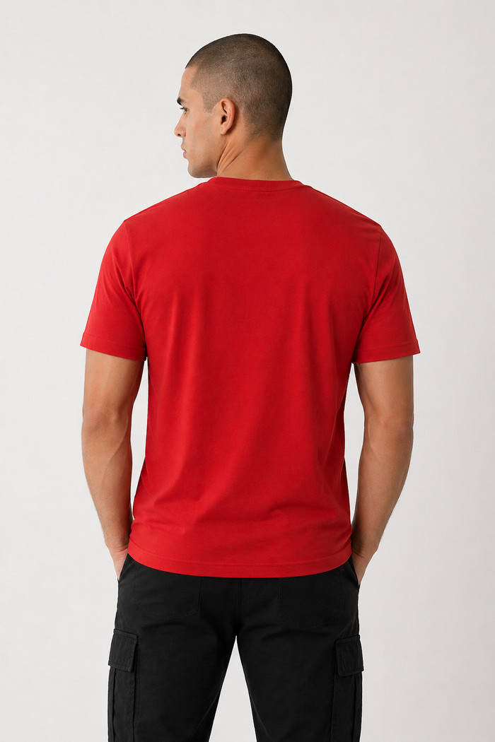 Red Cotton4all Project London men's T-shirt with chest print