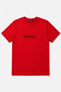 Red Cotton4all Project London men's T-shirt with chest print