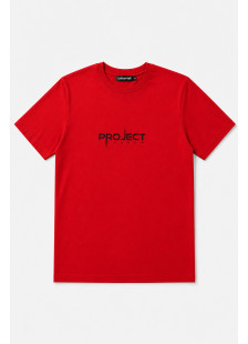 Red Cotton4all Project London men's T-shirt with chest print