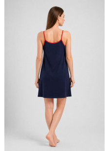 Women's printed cotton nightdress with narrow straps