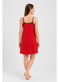 Women's printed cotton nightdress with narrow straps