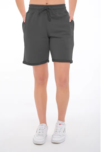 Anthrazitfarbene BODY MOVE Damen-Shorts