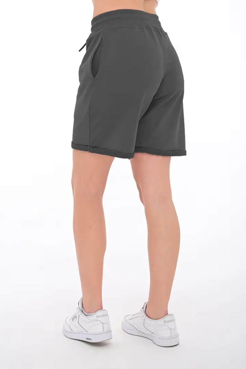 Anthrazitfarbene BODY MOVE Damen-Shorts