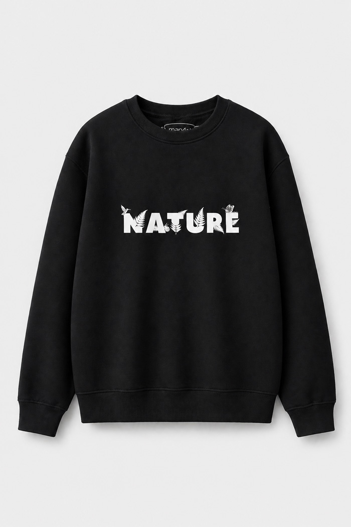 Cotton4all Men's Fleece Sweatshirt 26-304 Black