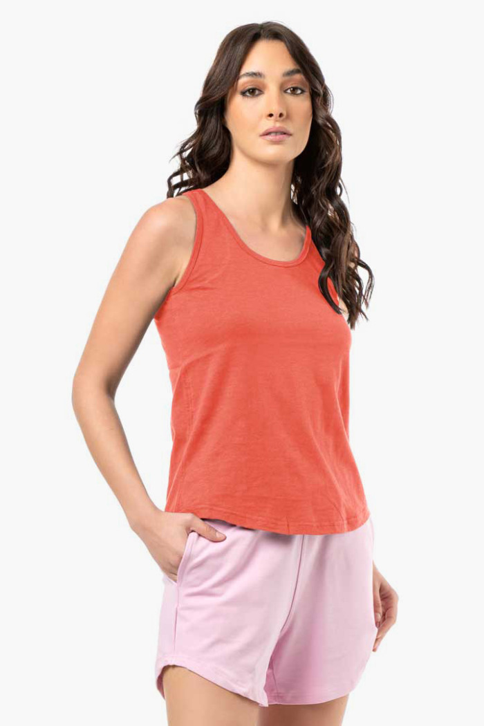 BODY MOVE women's coral tank top