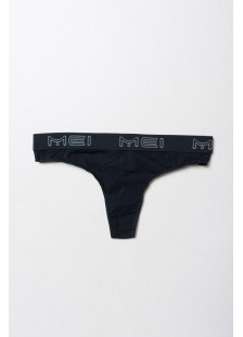 MEI black women's sports thong with wide outer waistband