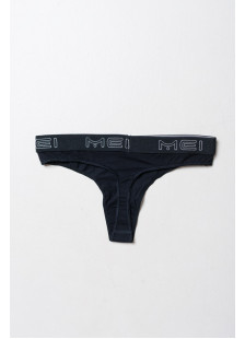 MEI black women's sports thong with wide outer waistband