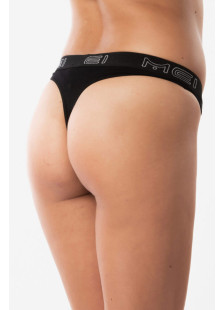 MEI black women's sports thong with wide outer waistband