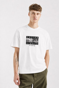White Cotton4all men's T-shirt with New York City graphic print