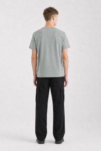 Light grey and sage Cotton4all men's T-shirt with Mickey Mouse sketch-effect print