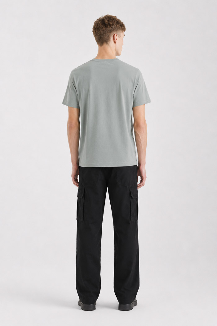 Light grey and sage Cotton4all men's T-shirt with Mickey Mouse sketch-effect print